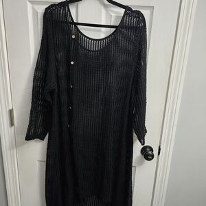 SHEIN Black Knit Sweater Cardigan